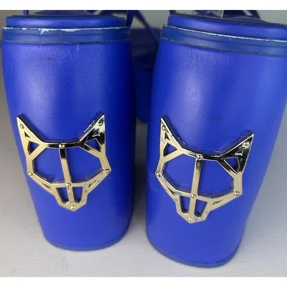 Naked Wolfe Platform Sandals jada Royal Blue Size EU 39 US 9 - Picture 8 of 13